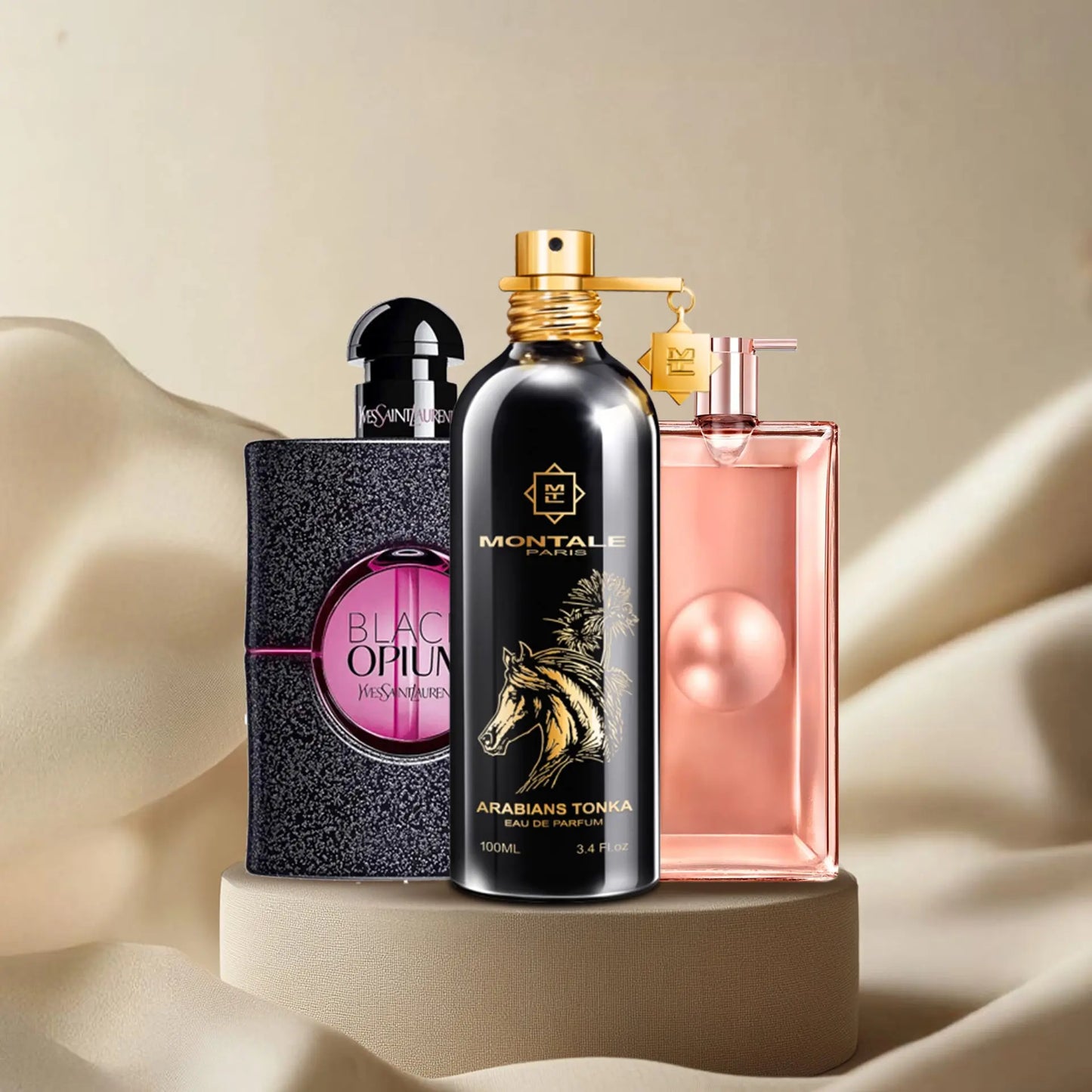 مونتال + بلاك أوبيوم (YSL) + لانكوم إيدول ADEN MEN