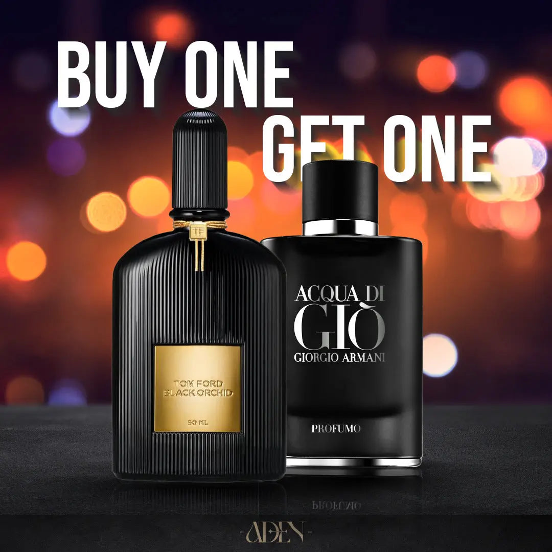 عرض توم فورد بلاك اوركيد + اكوا دي جيو بروفومو - ADEN MEN -