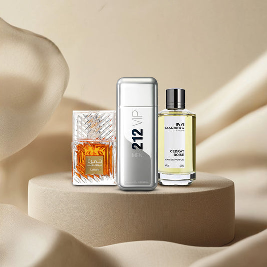 مانسيرا روز فانيلا + خمرة 40 مل + 212 Vip فضي