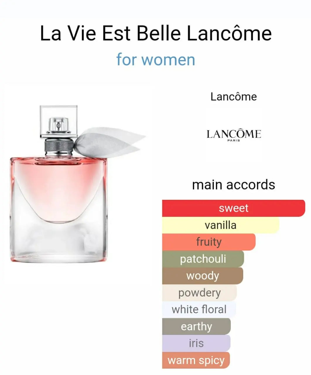 La Vie Est Belle By Lancome Eau de Parfum For Women 100ML - ADEN MEN -