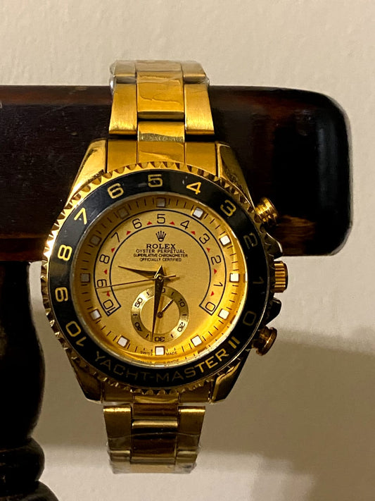 Rolex Yacht-Master II men's watch in black & gold