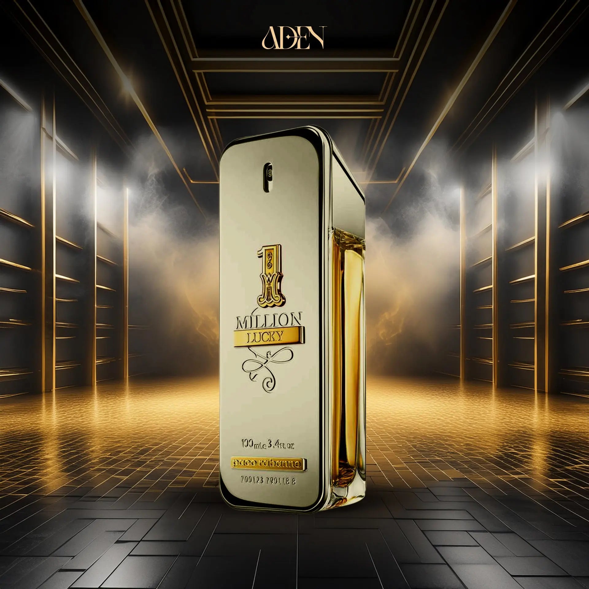 One Million Lucky  By Paco Rabanne - Eau De Toilette - For Men 100ML aden shop men