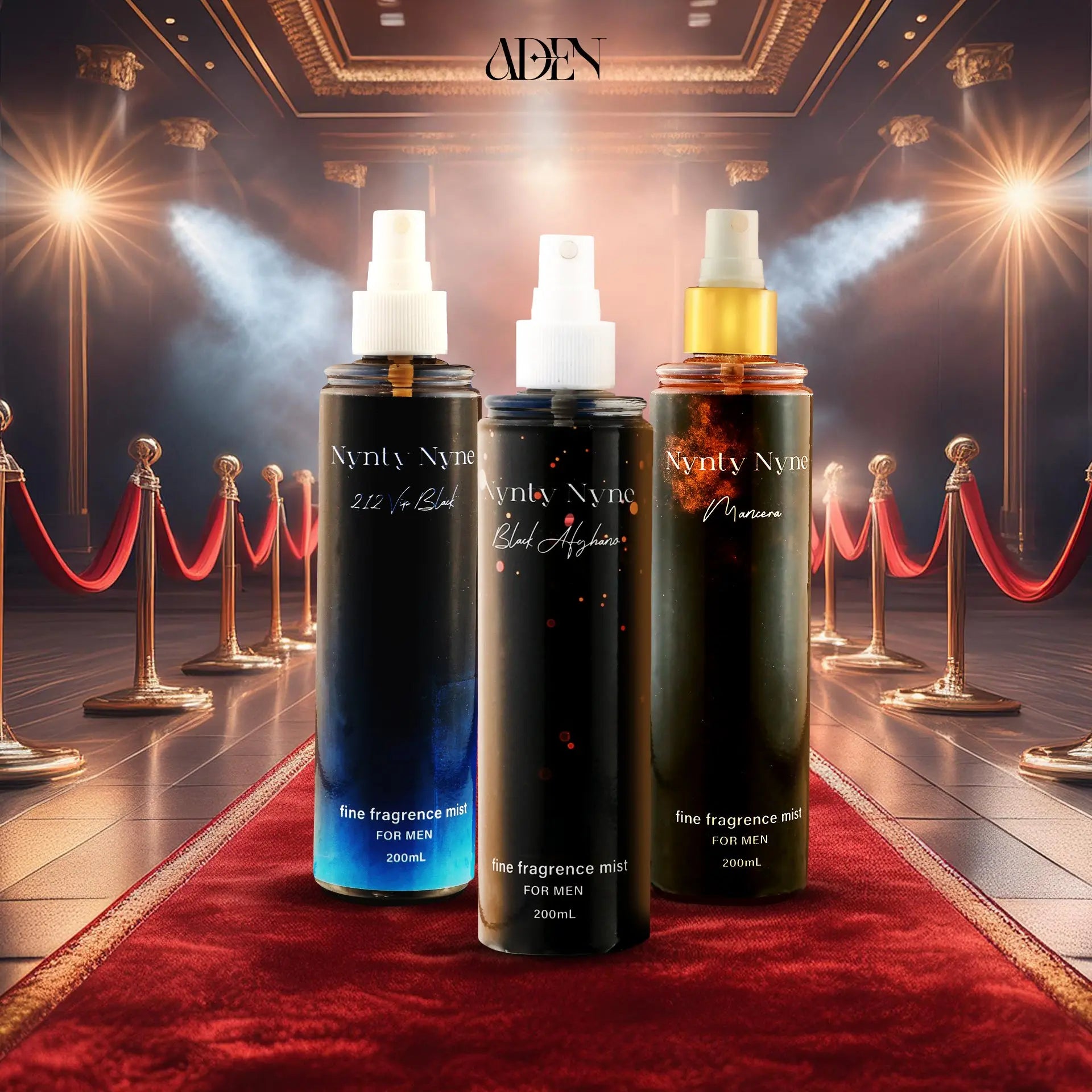 212 Vip Black + Black Afghano + Mancera "Splash 200 ML" ADEN MEN