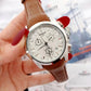 Tissot 1853 Chronograph Watch White Dial with Brown Leather Belt for Men - ADEN MEN -  