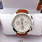 Tissot 1853 Chronograph Watch White Dial with Brown Leather Belt for Men - ADEN MEN -  