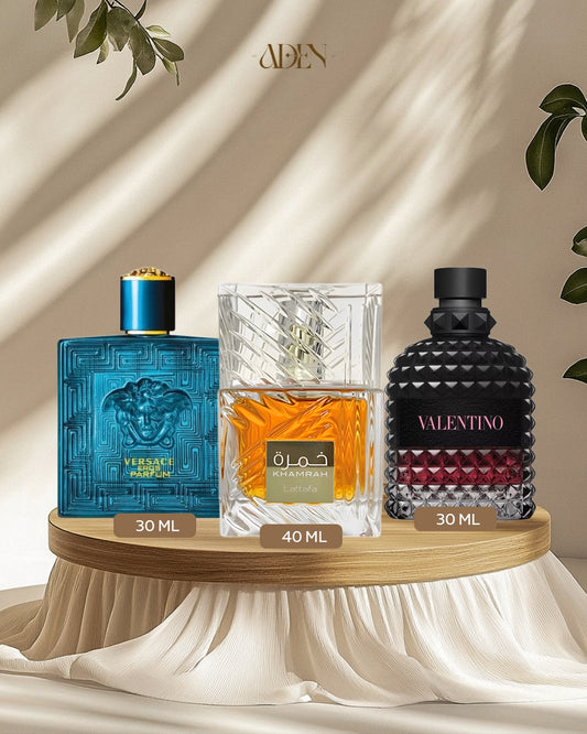 عرض عطر فلانتينو + عطر فيرساتشي ايروز+ عطر خمرة